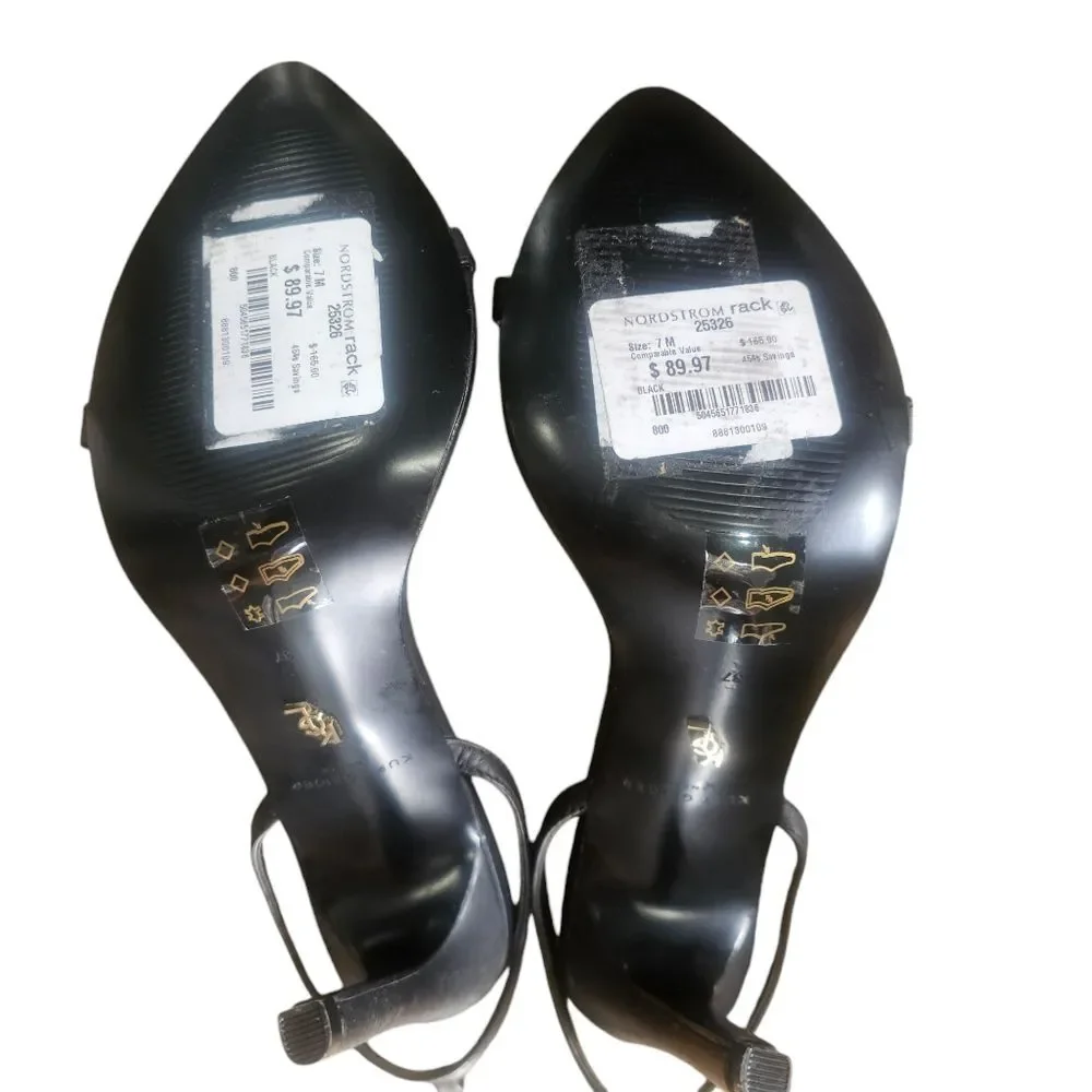- KURT Geiger woman's size 8.5 black heels without strap New w/out Box Or Straps